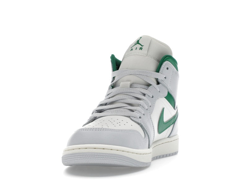 Jordan 1 Mid White Pure Platinum Pine Green