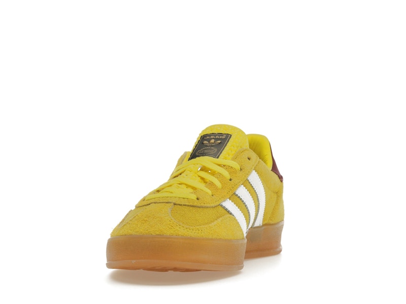 adidas Gazelle Indoor Bright Yellow Collegiate Burgundy (Women's)
