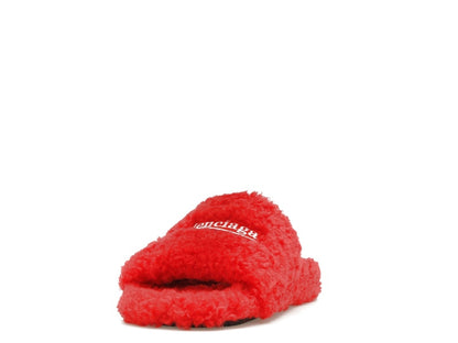 Balenciaga Furry Slide Red White (Women's)