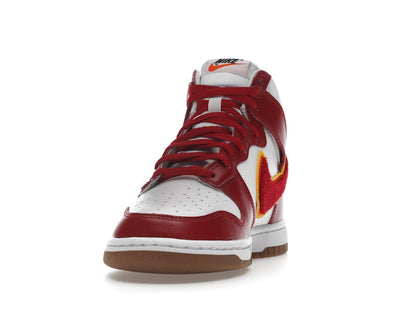 Nike Dunk High Chenille Swoosh White Gym Red