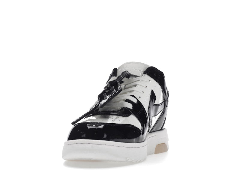 OFF-WHITE Out Of Office OOO Low Tops Patent Black White
