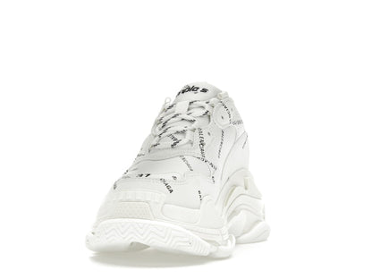 Balenciaga Triple S Allover Logo White (Women's)