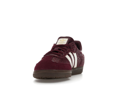 adidas Samba OG Snakeskin Maroon Cream White (Women's)