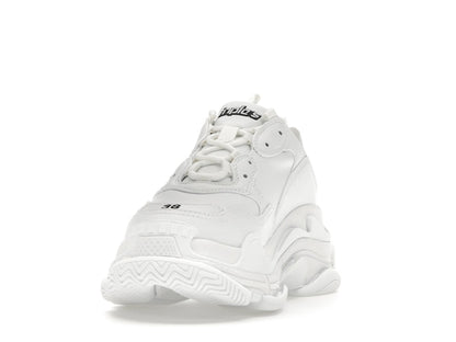 Balenciaga Triple S Synthetic Leather Triple White (Women's)