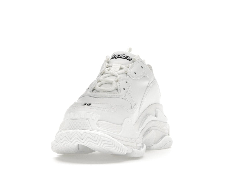 Balenciaga Triple S Synthetic Leather Triple White (Women's)