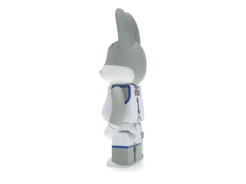 Bearbrick x Space Jam Rabbrick Bugs Bunny 100% & 400% Set Grey