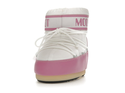 Moon Boot Icon Nylon Low Boot Pink White