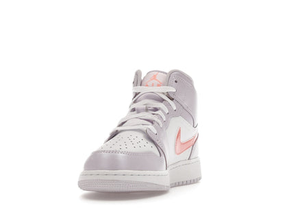 Jordan 1 Mid SE Barely Grape Iridescent Swoosh (GS)