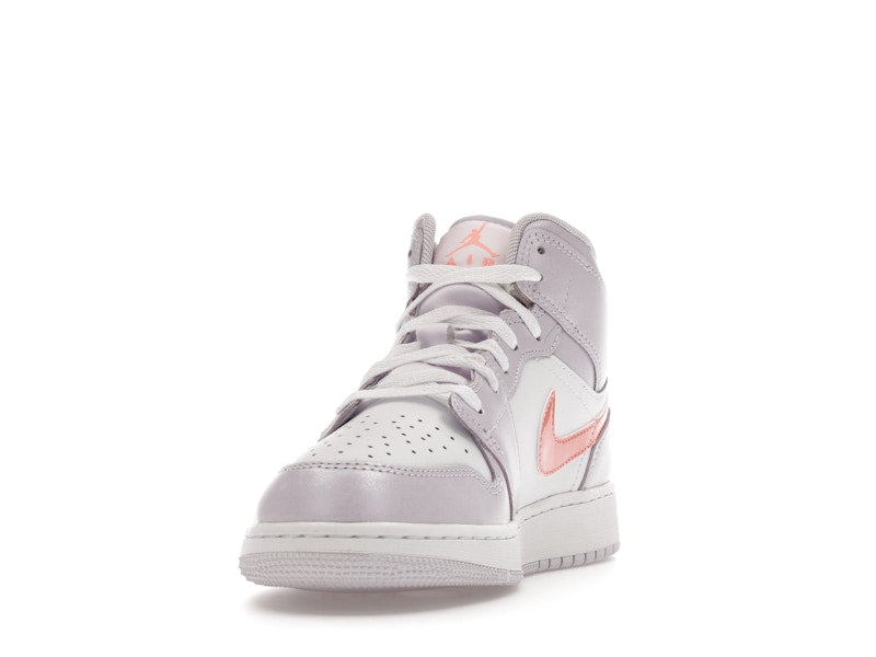 Jordan 1 Mid SE Barely Grape Iridescent Swoosh (GS)