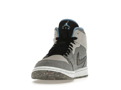 Jordan 1 Mid Crater Grey University Blue