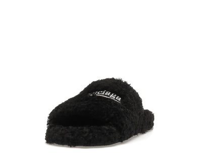 Balenciaga Furry Slide Black