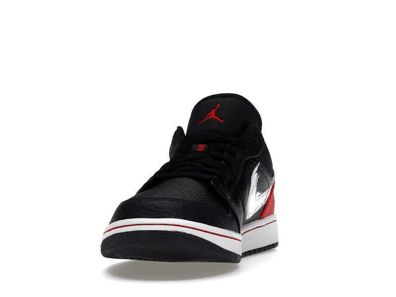 Jordan 1 Low Brushstroke Swoosh Black