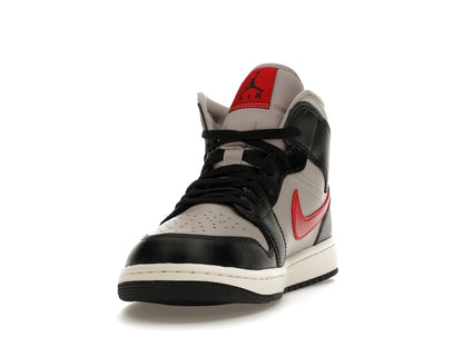 Jordan 1 Mid Black College Grey Gym Red (Women's)