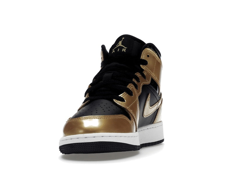 Jordan 1 Mid SE Metallic Gold Black (GS)