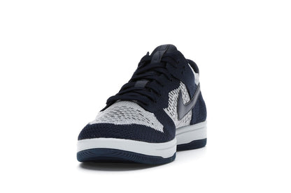 Nike Dunk Low Flyknit College Navy Pure Platinum