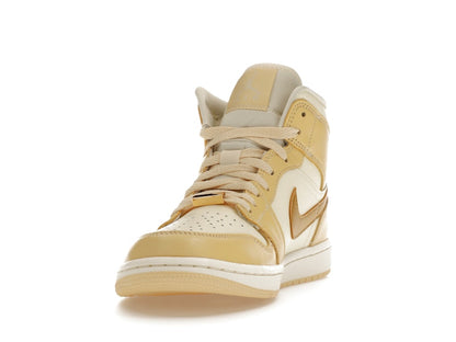 Jordan 1 Mid SE Pale Vanilla Metallic Gold (Women's)
