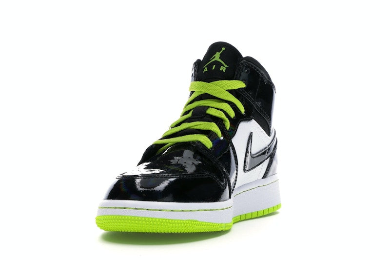 Jordan 1 Mid Black Cyber Mystic Green (GS)