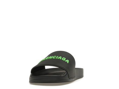 Balenciaga Pool Slide Black Fluo Green (Women's)