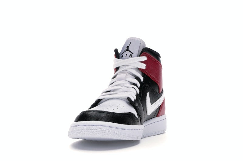 Jordan 1 Mid Black Noble Red (Women's)