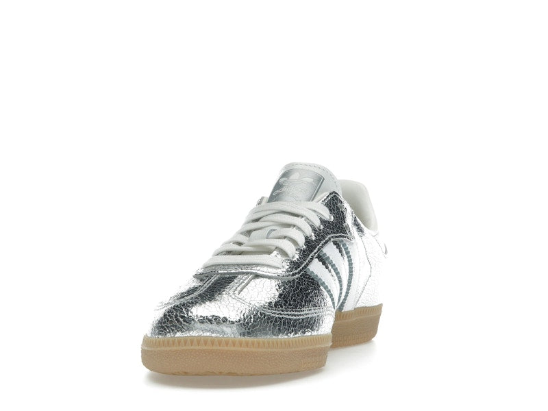 adidas Samba OG Silver Metallic Cracked Leather (Women's)