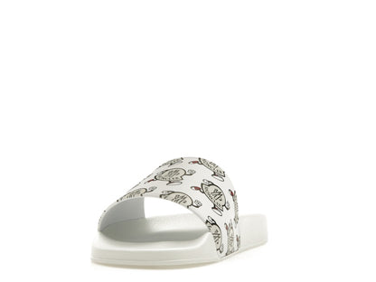 Moncler Basile Slide Logo Print White