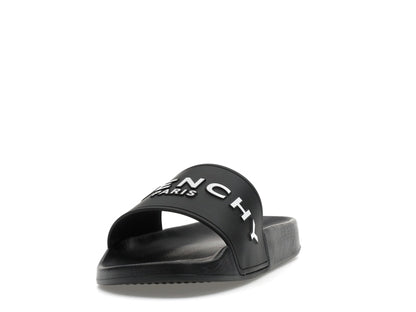 Givenchy Paris Flat Sandals Black White