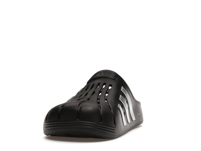adidas Adilette Clog Black Silver