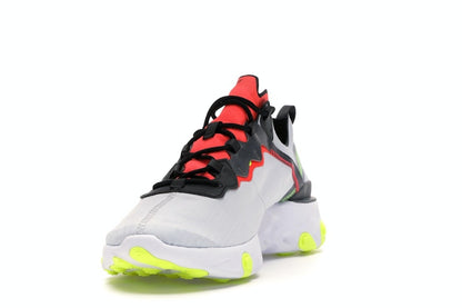 Nike React Element 55 Pure Platinum Bright Crimson Volt