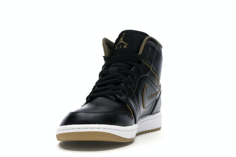 Jordan 1 Retro Mid Black Metallic Gold