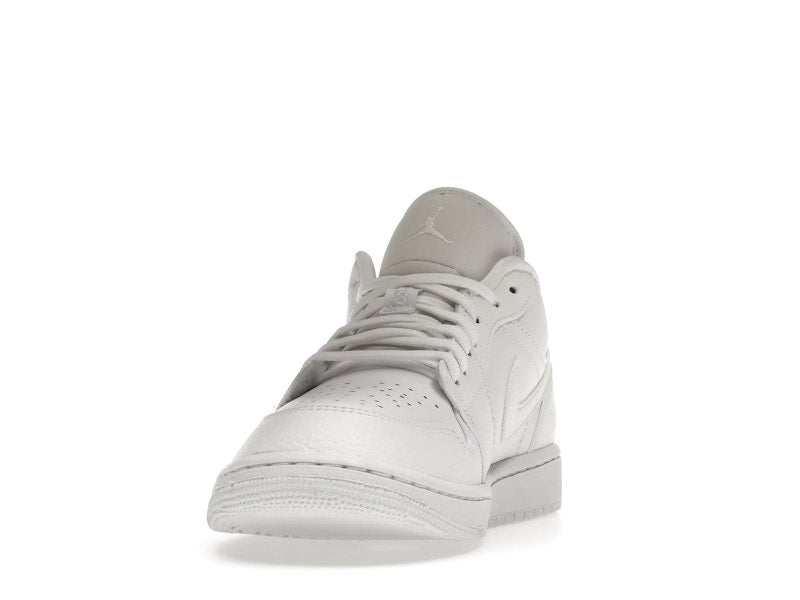 Jordan 1 Low Triple White Tumbled Leather