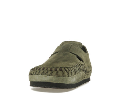 Birkenstock London Braided Shearling Kith Olive Night