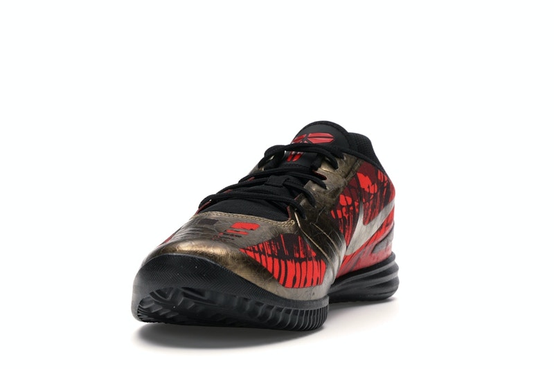 Nike KB Mentality Black Metallic Gold Chilling Red