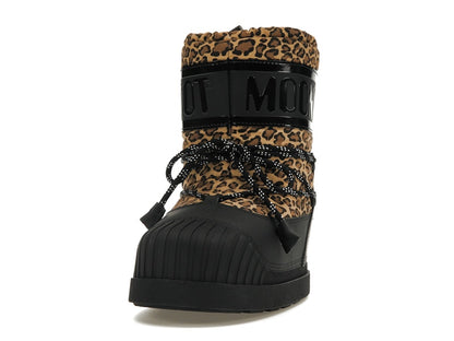 Moncler Shedir Snow Boots Palm Angels Black Leopard Print