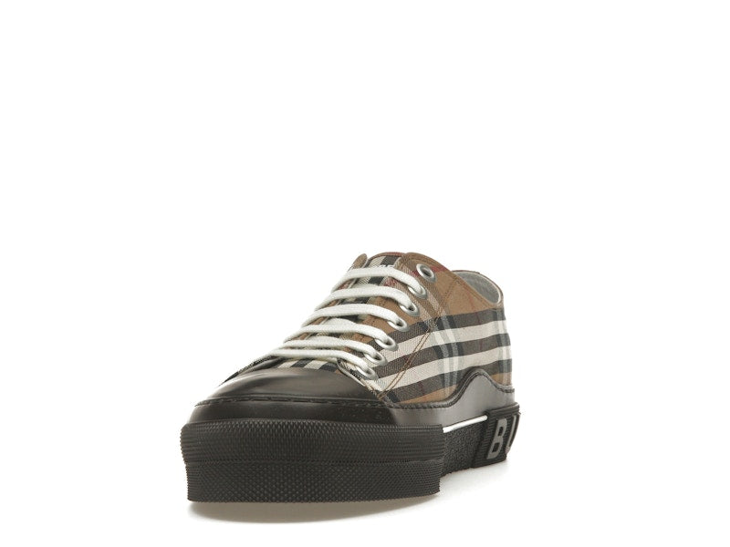 Burberry Vintage Check Lace-Up Sneaker Beige Brown
