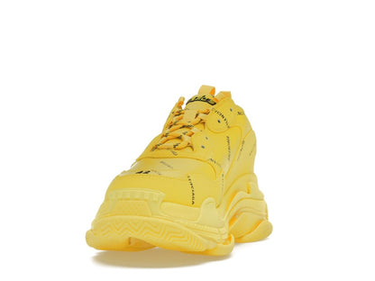 Balenciaga Triple S Allover Logo Yellow