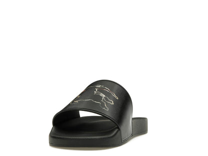 Burberry Check EKD Motif Slide Black