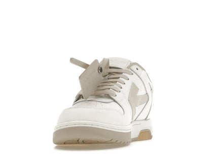 OFF-WHITE Out Of Office OOO Low Tops White Beige