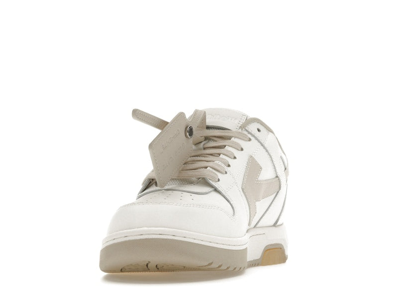 OFF-WHITE Out Of Office OOO Low Tops White Beige