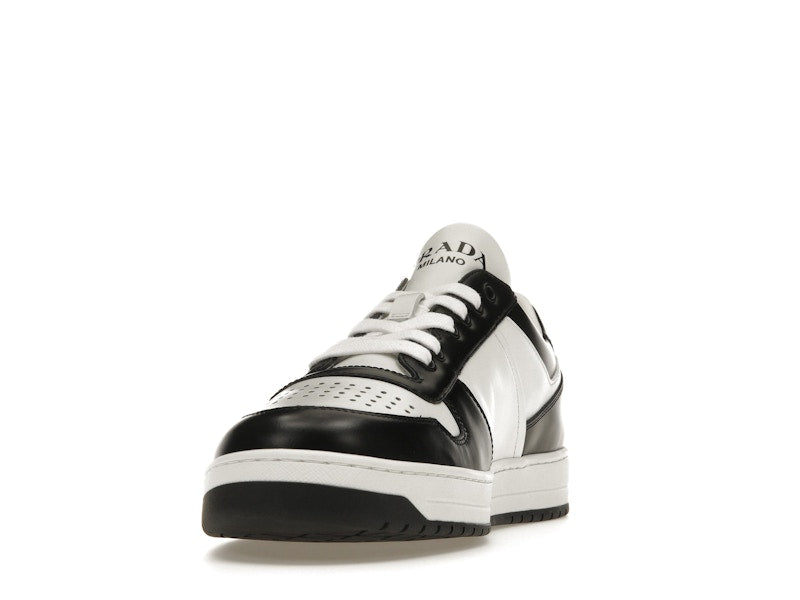 Prada Downtown Low Top Sneakers Leather White Black