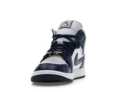 Jordan 1 Mid Football Grey White Midnight Navy (Women's)