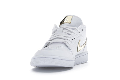 Jordan 1 Low White Metallic Gold (Women's)