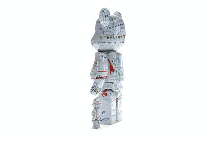 Bearbrick Jean-Michel Basquiat 2 100% & 400% Set White