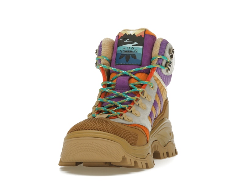 Gucci x Adidas Laced Up Boots Brown Purple (Women's)