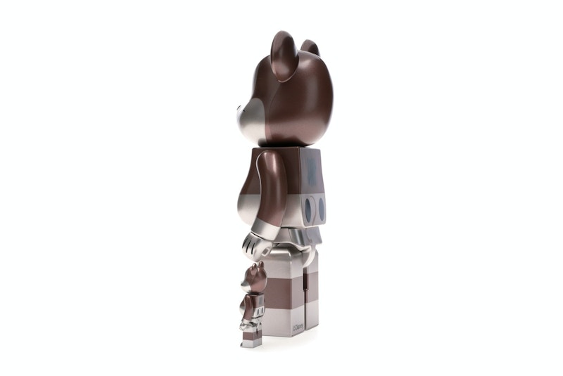 Bearbrick x Undefeated x Disney Mickey Mouse 90th Anniversary 100% & 400% Set Copper/Black