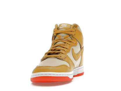 Nike Dunk High Wheat Gold Safety Orange