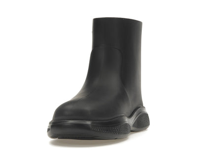 Prada Pull-On Rain Booties Black Rubber