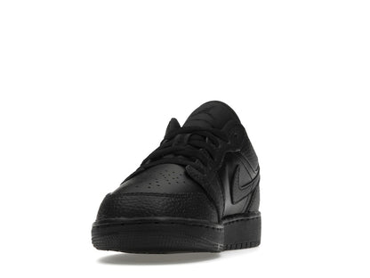 Jordan 1 Low Tumbled Leather Black (GS)