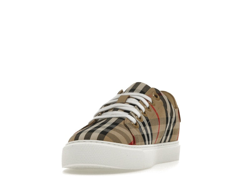 Burberry Vintage Check and Leather Sneakers Archive Beige Check Toe (Women's)