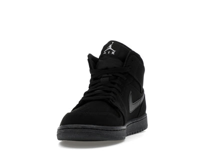 Jordan 1 Mid Black Black White