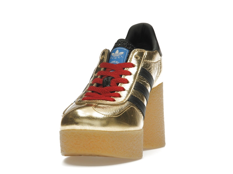 adidas x Gucci Gazelle Wedge Gold Metallic Black (Women's)